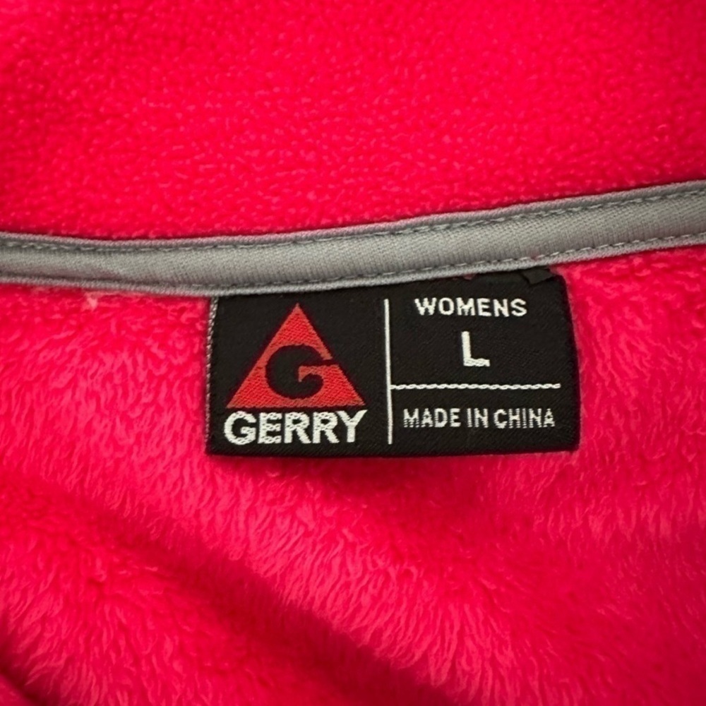 Gerry Fleece Jacket Women’s Size L Pink Full Zip - Picture 4 of 9